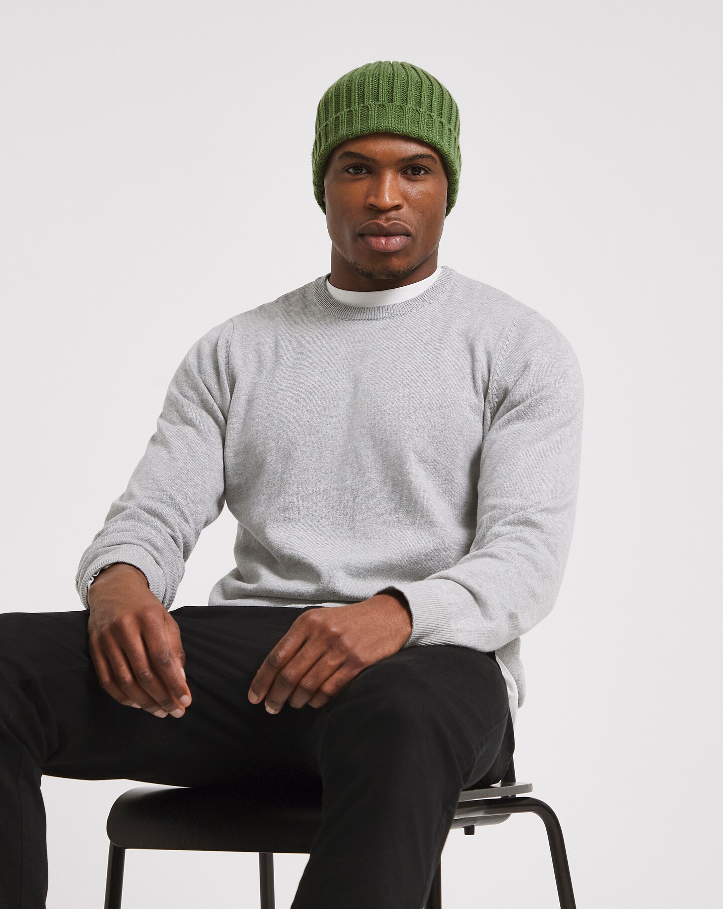 Cotton Crew Neck Jumper | Oxendales