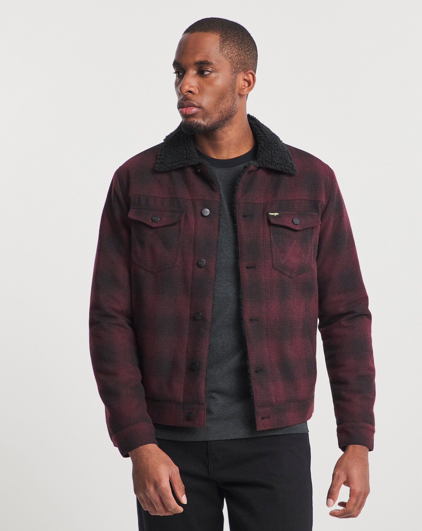 Wrangler Check Wool Trucker Jacket 