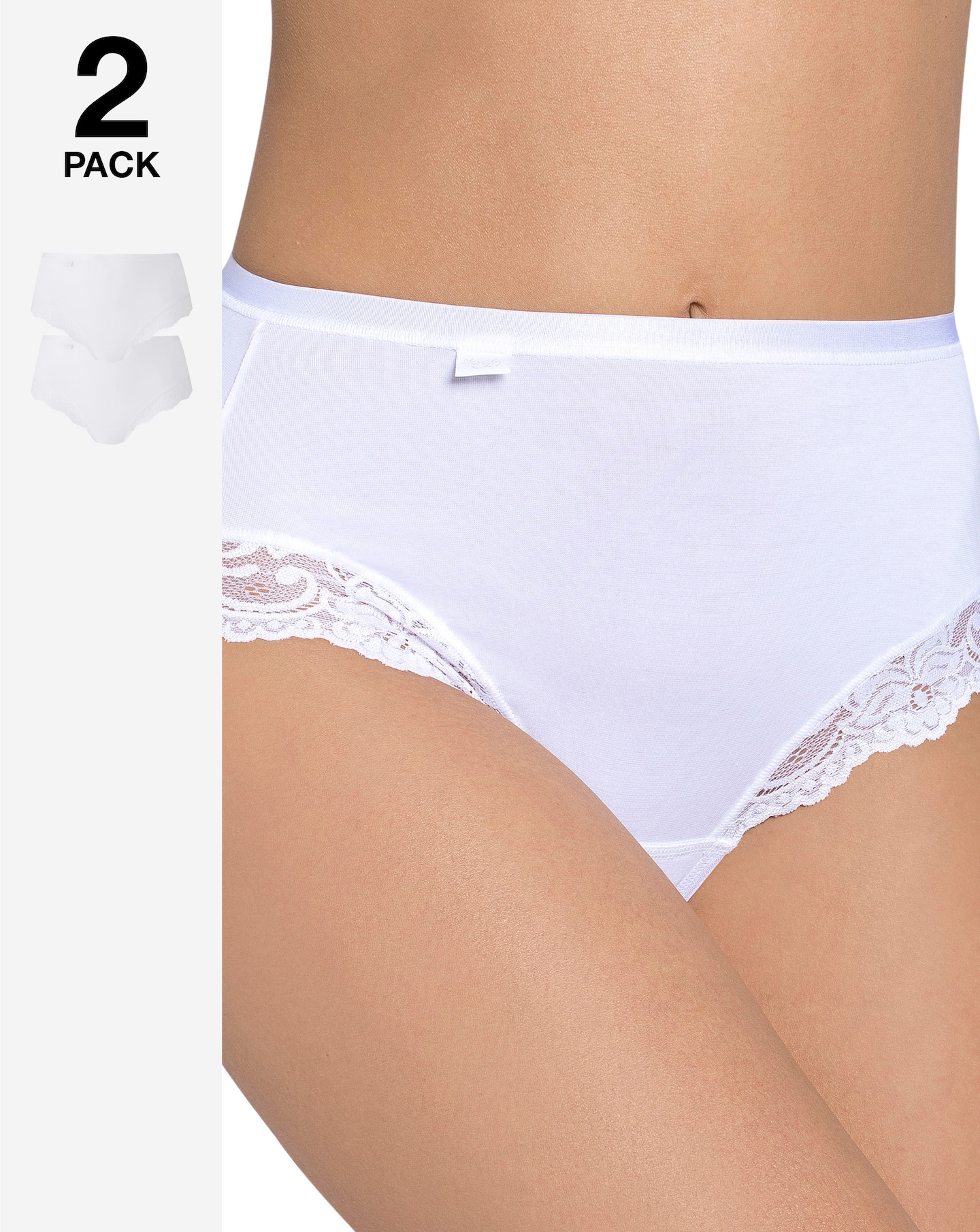 Sloggi 2Pack Romance Maxi Briefs White Oxendales