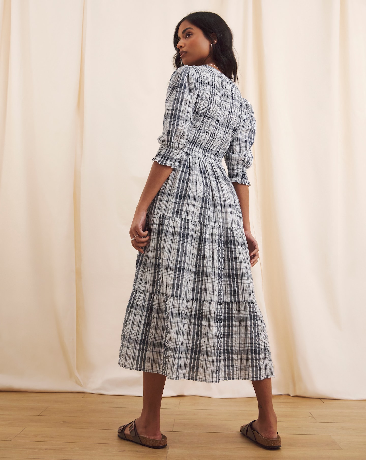 Herlipto Anduze Belted Check Dress