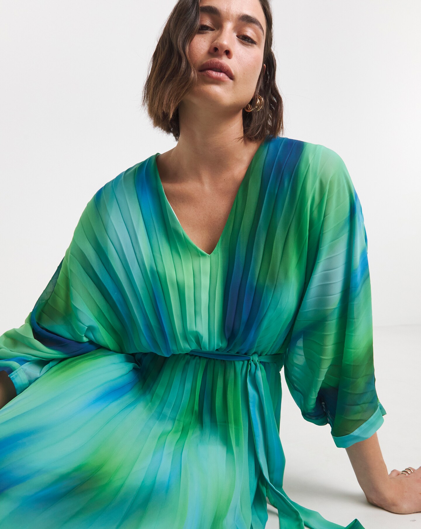 Lace Dress Joanna Hope Teal Dress Joanna Hope Ombre Print Pleated Dress  Oxendales