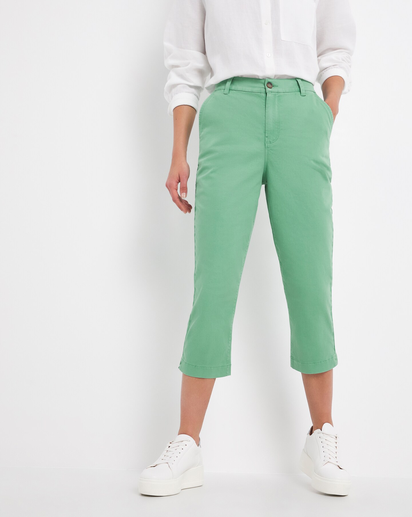 Stretch Chino Crop Trouser | Oxendales