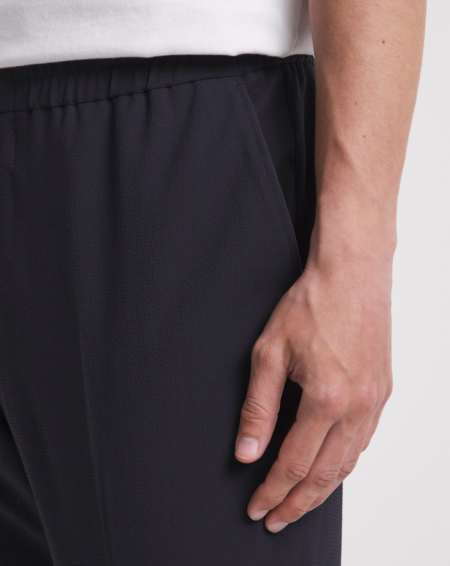 Navy Smart Jogger Waistband Trouser Oxendales
