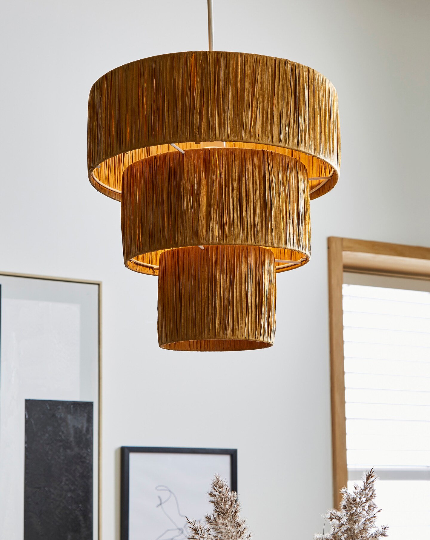 Raffia 3 Tier Ceiling Light | Oxendales