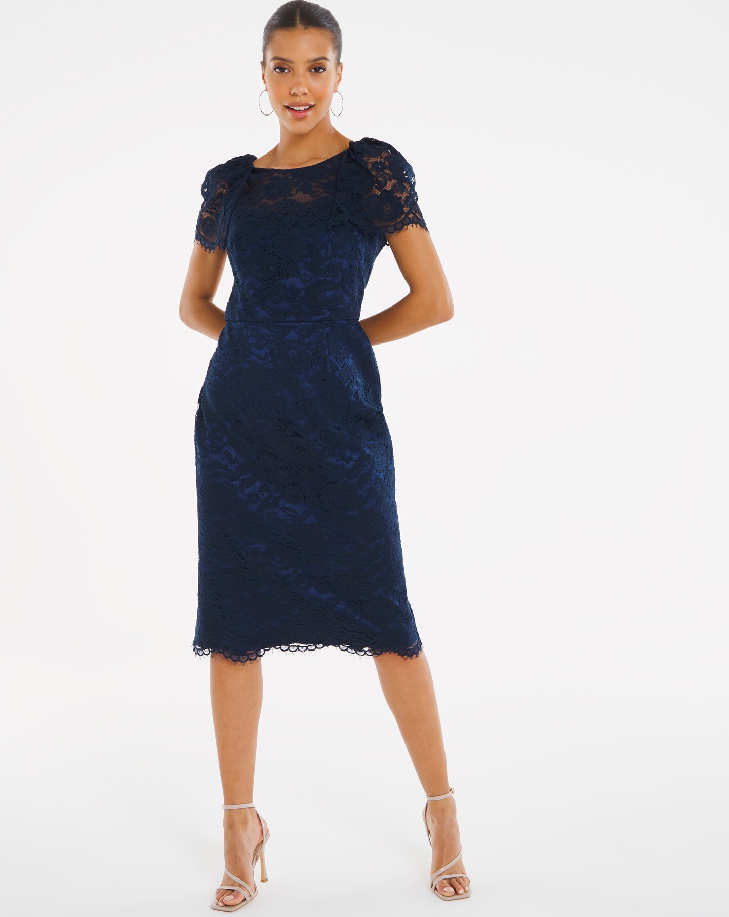 joanna hope black lace dress
