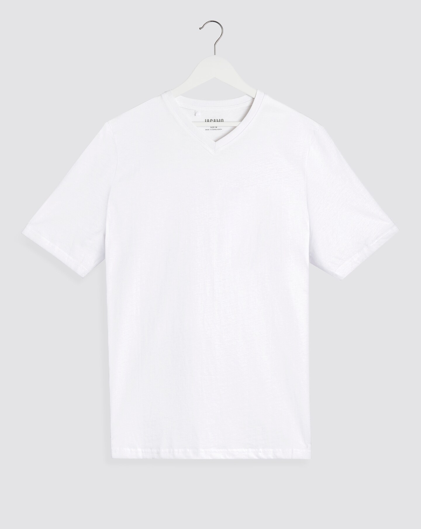 Mens plain white deals v neck t shirts