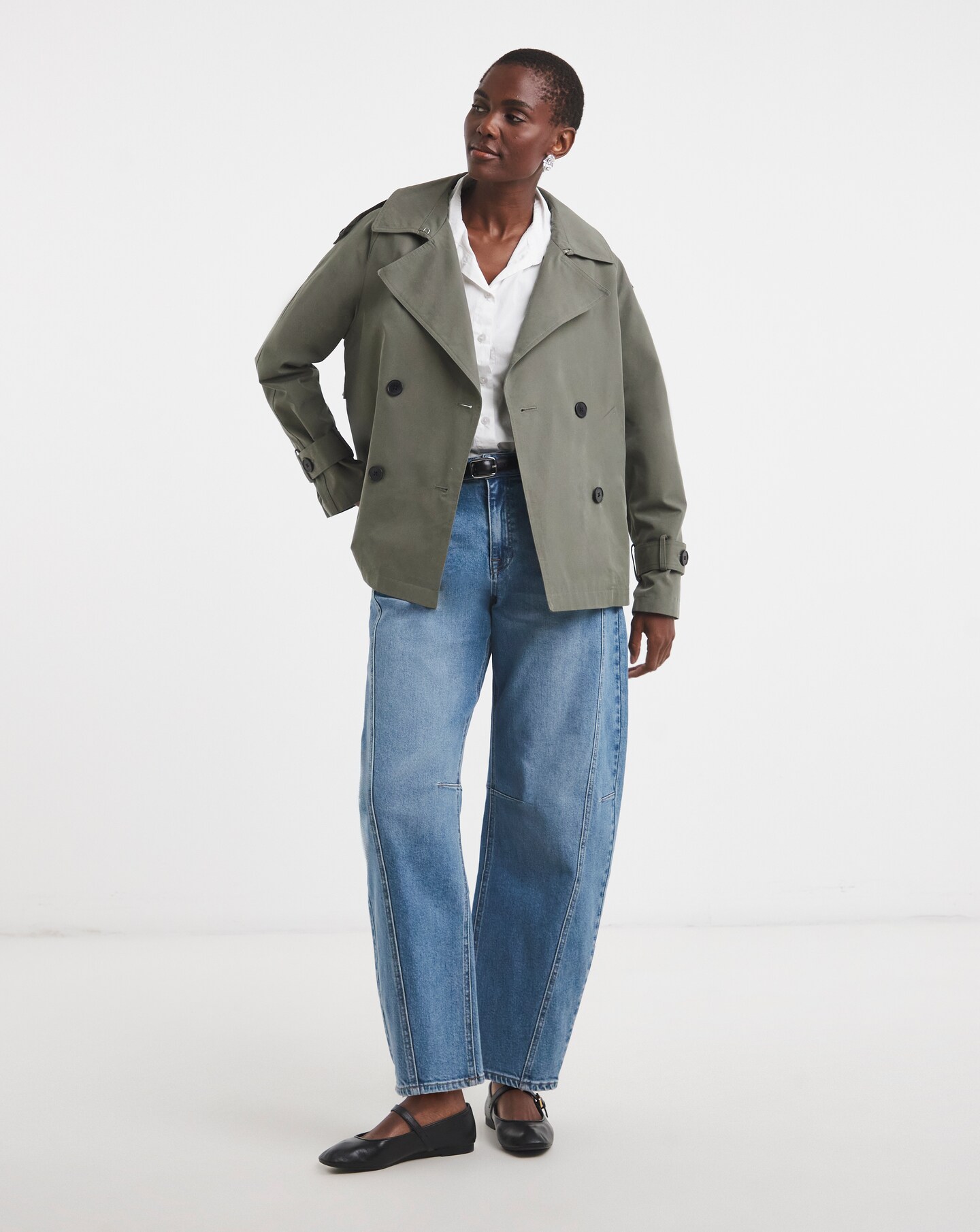 Anthology Khaki Short Trench Coat | Oxendales