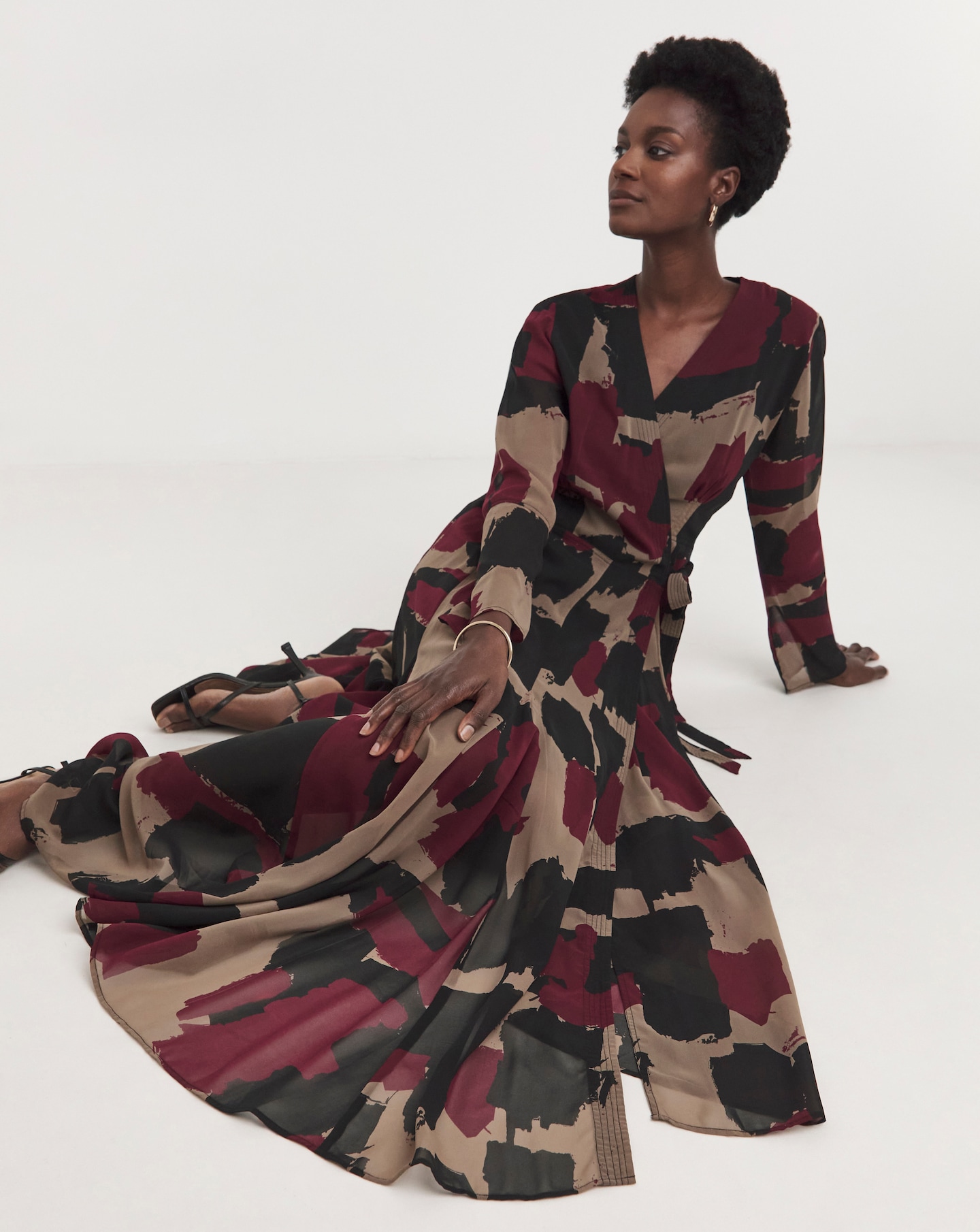 Religion Wrap Long Sleeve Maxi Dress Oxendales
