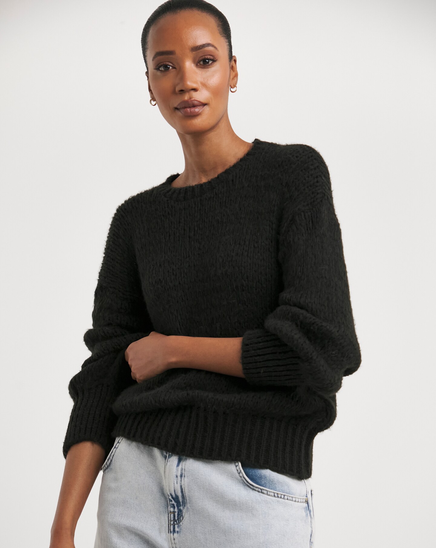 Fluffy Balloon Sleeve Jumper Oxendales