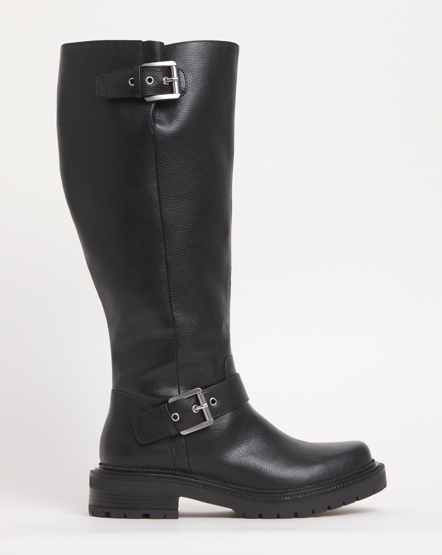 Buckle Detail Knee High Boots Wide C Oxendales